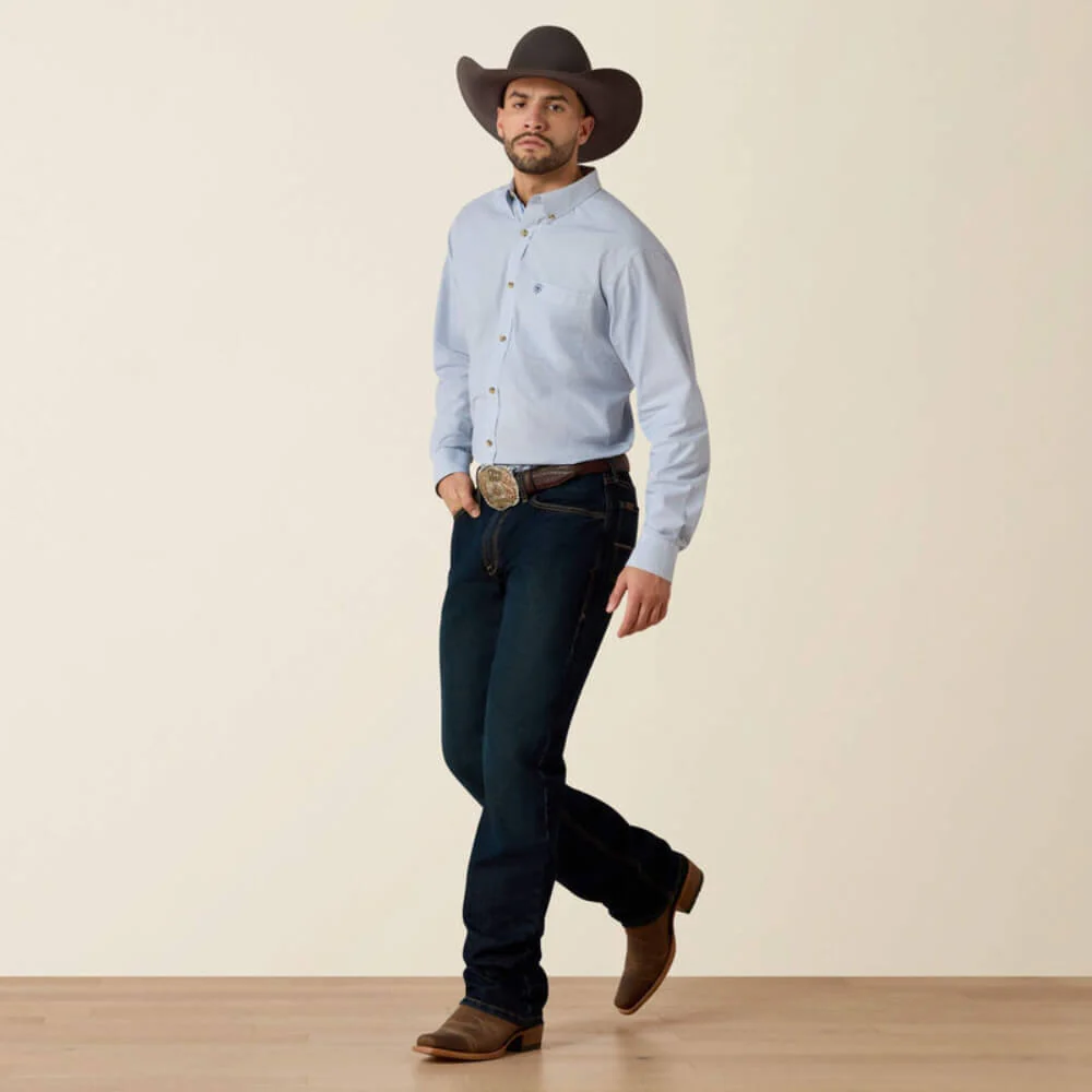 Ariat Mens Pro Series Dayne Mini Stripe Shirt True blue - 10023597 - Image 3
