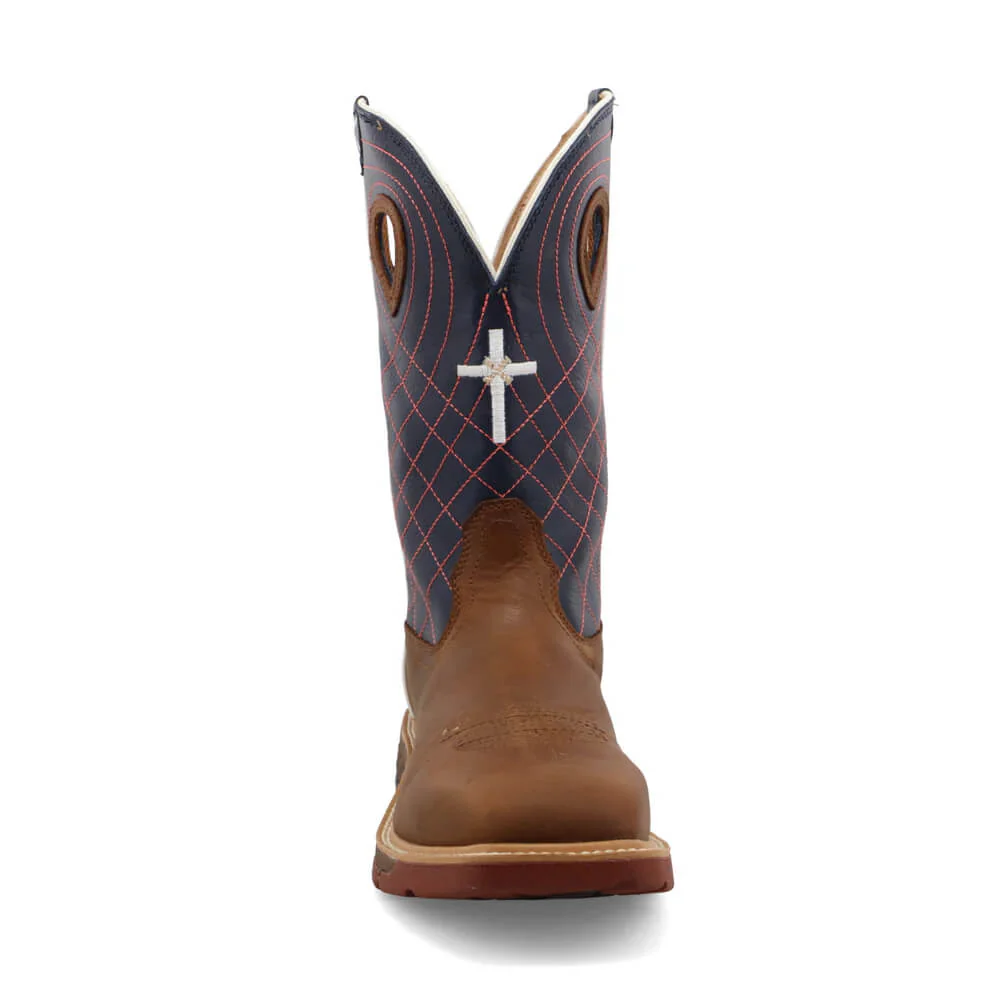 Twisted X Mens Cellstretch 12" Leather Boots Mocha - MXBAW01 - Image 4